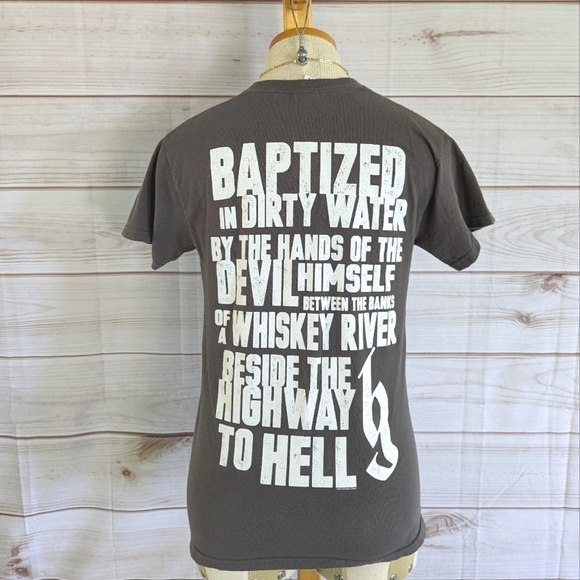 Brantley Gilbert Take It Outside 2016 Tour Tee in Smoke Gray Size Small - Picture 2 of 6